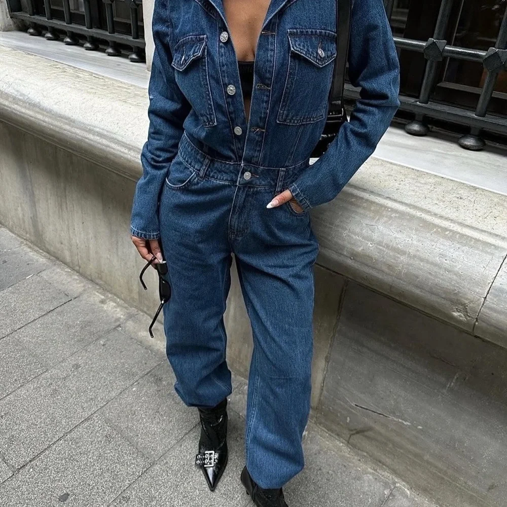 Denim Jumpsuit for women - Picture 5 of 9